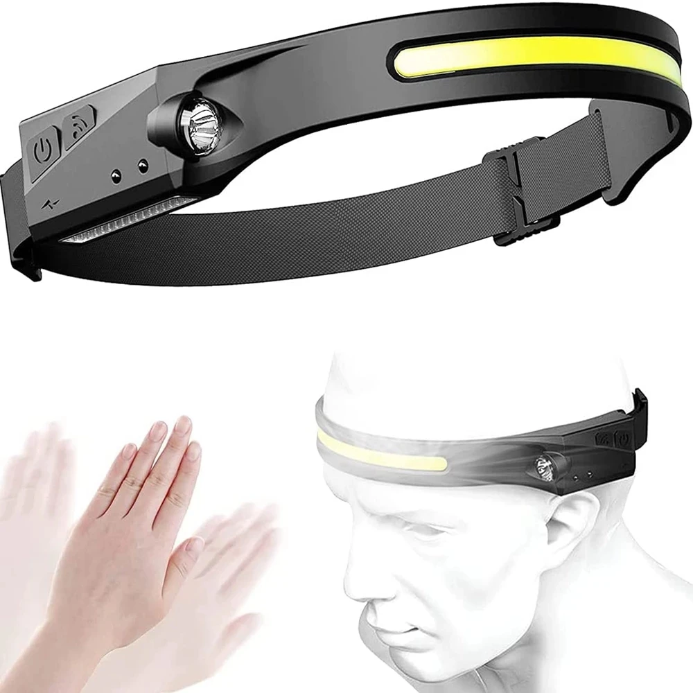 Bikight LX200 COB LED Headlamp Fishing Head Light Sensing 3500LM 4 Lighting Modes Rechargeable IPX Waterproof Outdoor Adventure