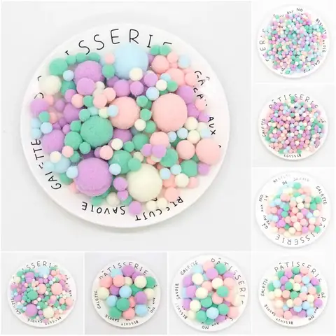 Mini Pompom Blandade Mjuka Runda Pomponer Bollar Fluffiga Pompom För Barn Gör-Det-Själv Plagg Hantverksmaterial 8/10/15/20/25/30mm 10 best sales pom-pom-bollar - №4
