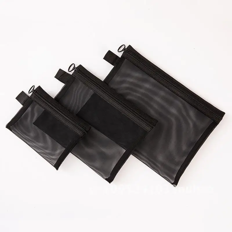 

Large Capacity Cosmetic Storage Bag Mesh Travel Portable Lipstick Organizer Simple Wash Bag Multi-purpose Makeup