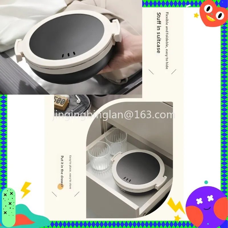 2026 noodle manufacturers' hot-selling portable electric cooking pot folding pot multi-functional small  split electric hot pot