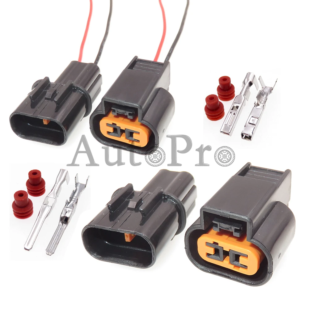 1 Set 2 Hole AC Assembly Auto Fog Lamp Cable Plug For Mitsubishi Souast PB621-02020 PB625-02027 Car ABS Sensor Wire Socket