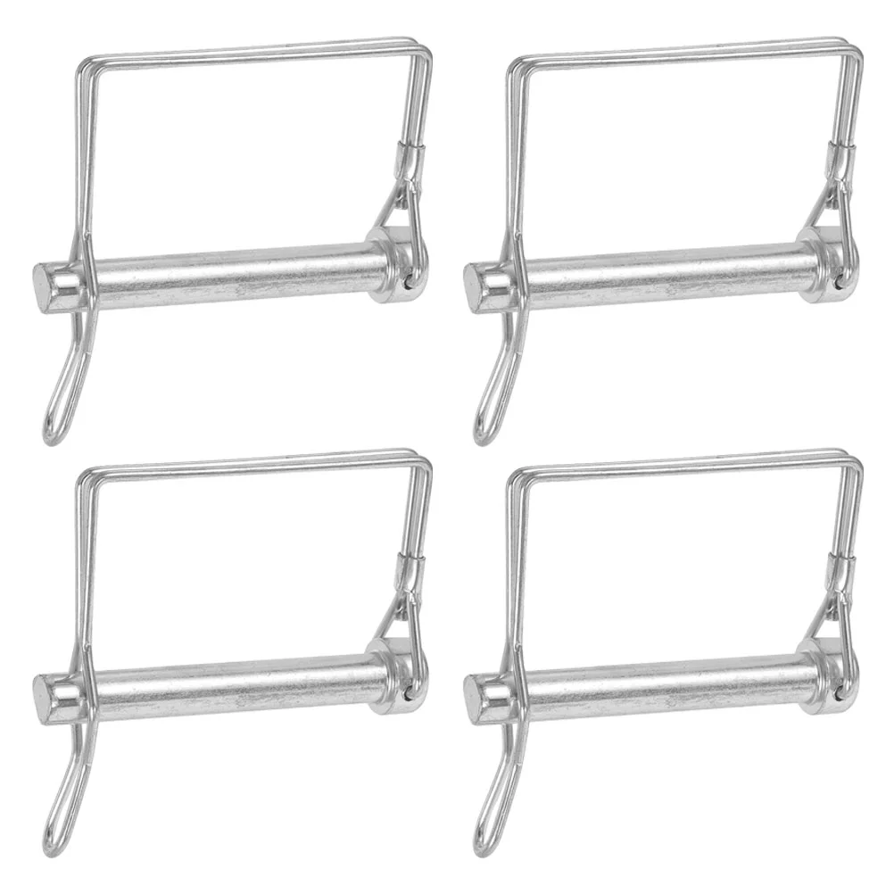 4 Pcs Carbon Steel Safety Pins Trailer Hitch Coupler Locking Pin Clip Parts Accessories Durable hitch pin lock trailer safety