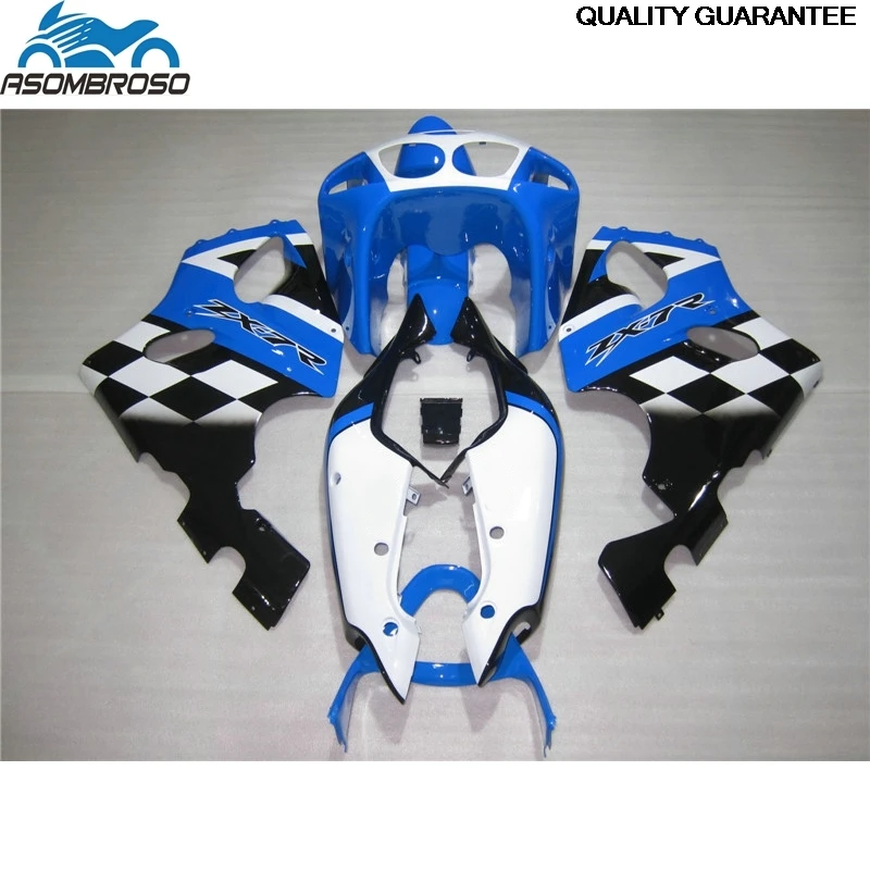 New Street for Ninja ZX7R fairing kit 1996-2003 white blue black fairing set ZX-7R 96 97 98 99 00 01 02 03 77