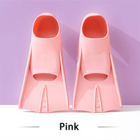 Swim Training Fins Silicone Professional Scuba Diving Fins Short Men Women Snorkel Swimming Fins Kids Flippers Equipment Set
