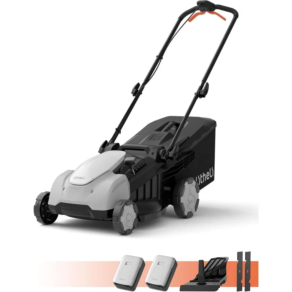 

18-inch 40V BrushlLawn Mower or Garden Yards, Lightweight CordlLawn Mower Battery Powered with 6-Position Height Adjusent, 2x5.0