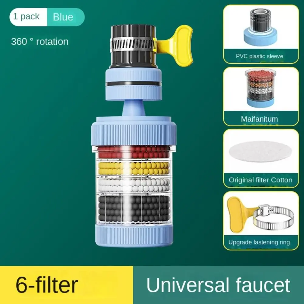 360° Rotatable 6 Layers Faucet Filter Faucet Extenders Sink Bathroom Accessories Splash-proof Water-saving Device Kitchen Tool