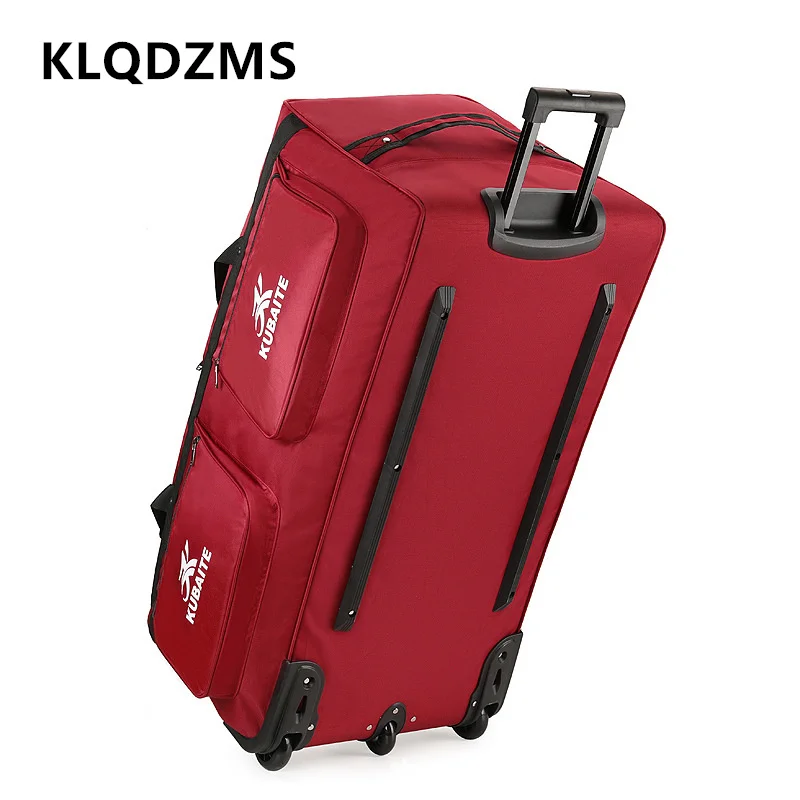 KLQDZMS Oversized Capacity Luggage Oxford Cloth Trolley Bag Multifunctional Men's Backpack 36