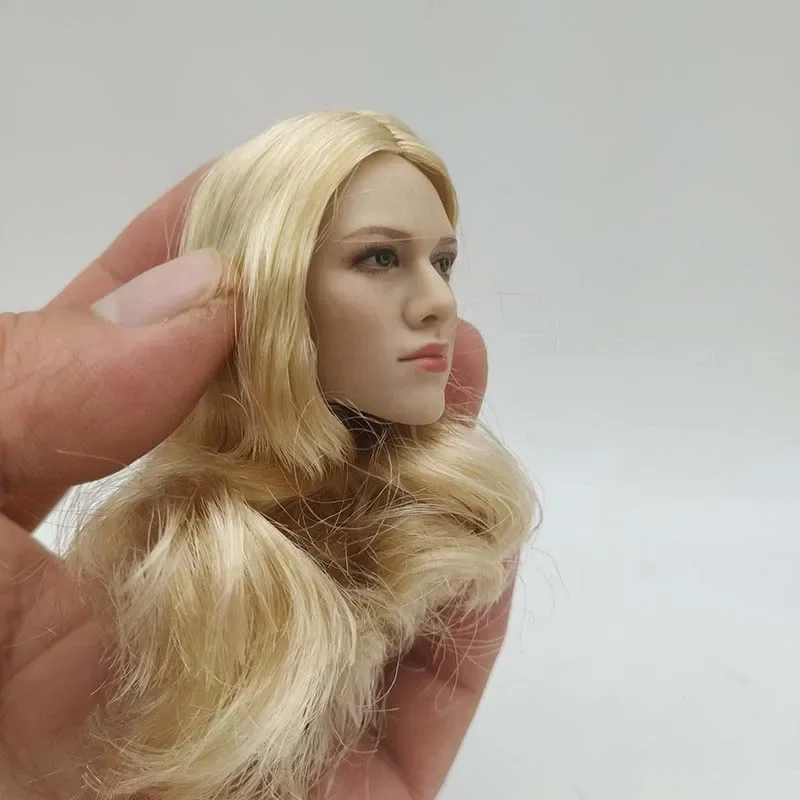 

KIMI TOYS 1/6 Scale KT004 Head Sculpt Blonde Hair US Beauty Head Carving Model Suntan for 12in Phicen Action Figure