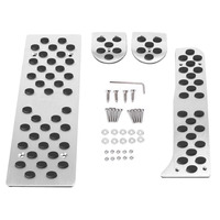 MT Accelerator Fuel Throttle Brake Foot Pedals Footrest Covers Pads 3Pcs For VW Jetta Golf MK5 MK6 Passat B6 B7 Tiguan CC Touran