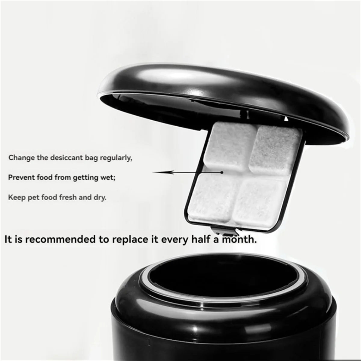 YCHL 12 قطعة حقيبة تجفيف أغذية الحيوانات الأليفة لمغذيات Petlibro الأوتوماتيكية للقطط والكلاب تحافظ على طعام الحيوانات الأليفة جافة وطازجة