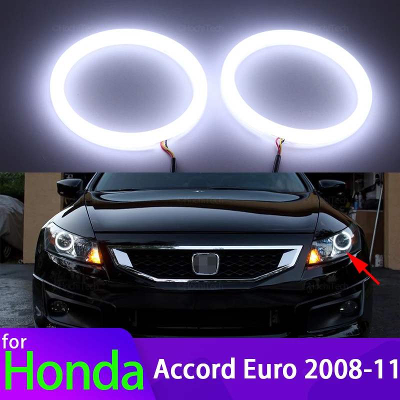 For Honda Accord VIII Euro 2008 - 2011 Car Accessories 6000K White SMD Cotton Light LED Angel Eye Ring Kit 2 Years Wattanty