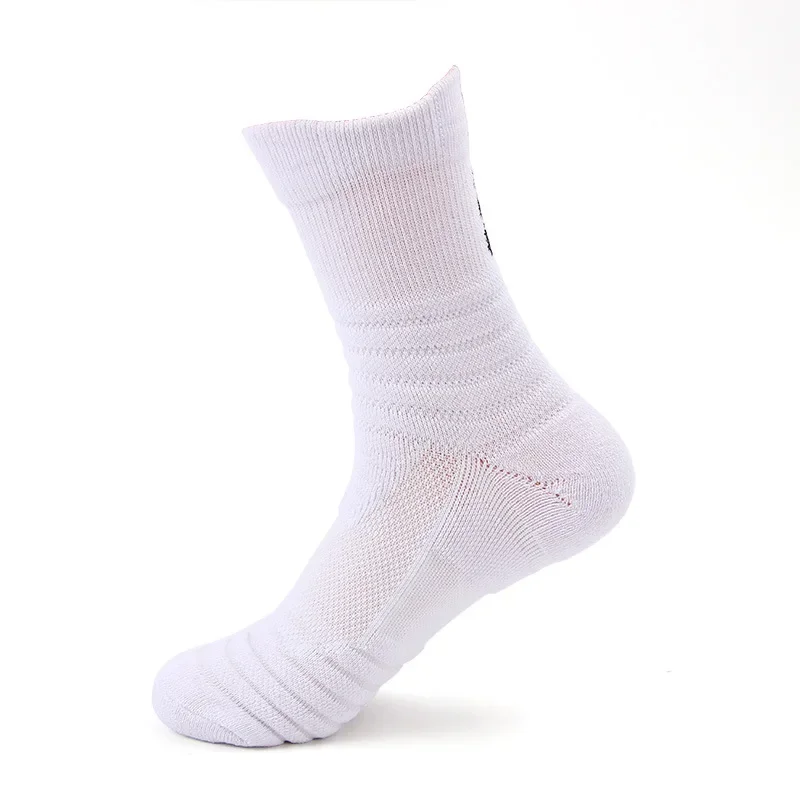 Chaussettes de sport pour hommes, de badminton, de course en plein air, d'élite, absorbant la sueur, brossées, antidérapantes, pour basket-ball, meilleures ventes