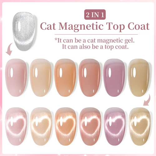 Imagen 2 del producto LILYCUTE 7ML 2 en 1 Sparking Cat Gel magnético capa superior brillo luz de nieve esmalte de uñas de Gel magnético barniz de Gel UV semipermanente