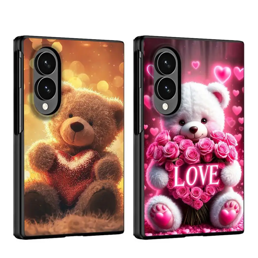 Shell Capa Phone Case for Samsung Galaxy ZFold8 Z Fold8 Wide ZFold Wide Z Fold 8 Bear Cute
