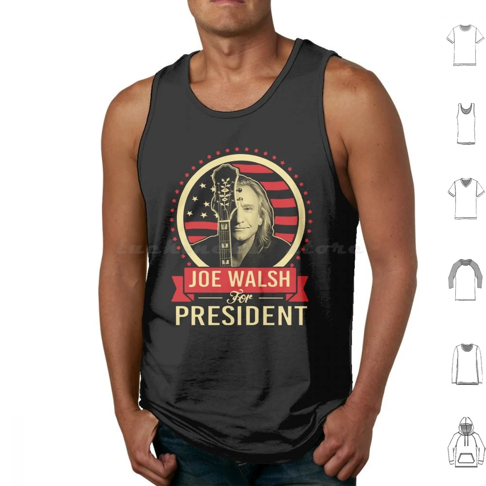 

Joe Walsh For President Men's Black Shirt Tank Tops Vest Sleeveless Joe Walsh President Mens Black