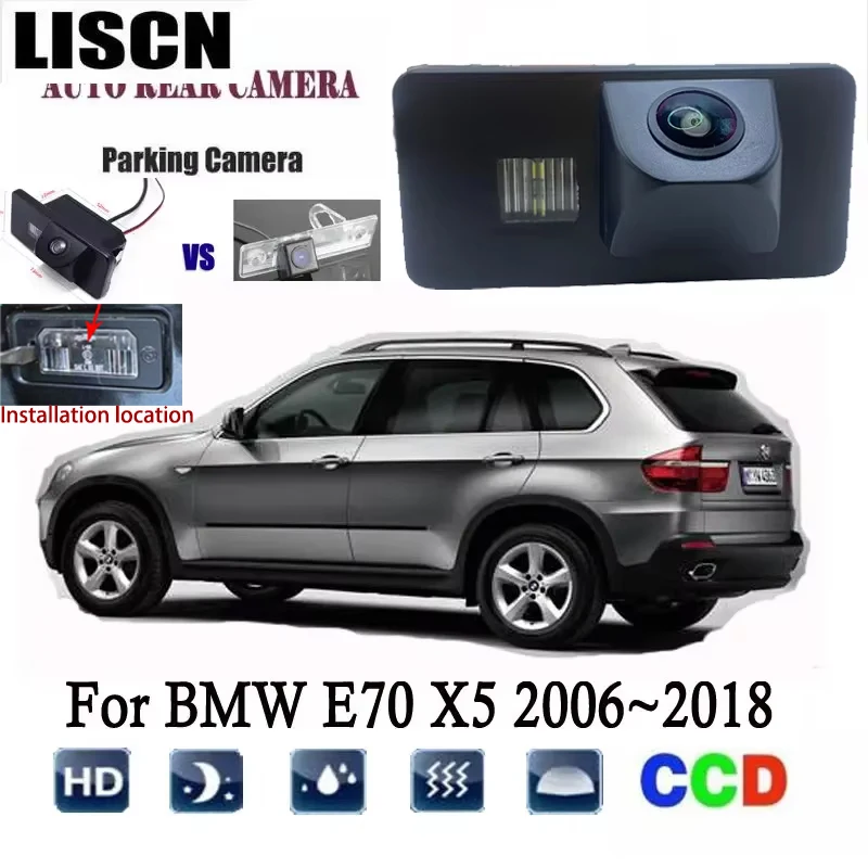 Reverse Camera for BMW E70 X5 2006~2018 2008 2009 2012 2015 2016 CCD Night Vision Rear View Camera/License Plate Camera Backup