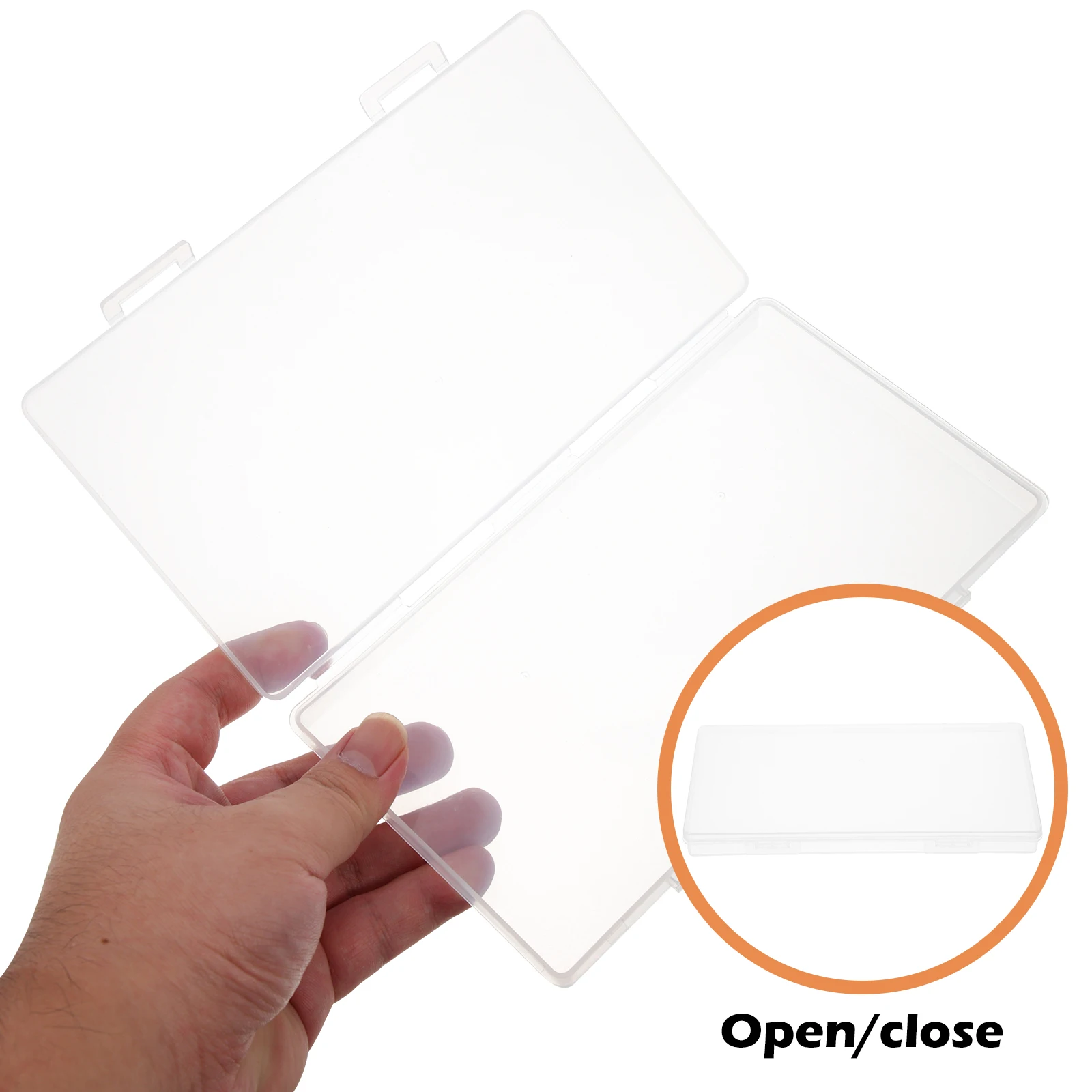 

2pcs Nail Storage Box Clear Containers Small Bead Boxes PP Material Jewelry Organizer Earring Case Manicure Accessory