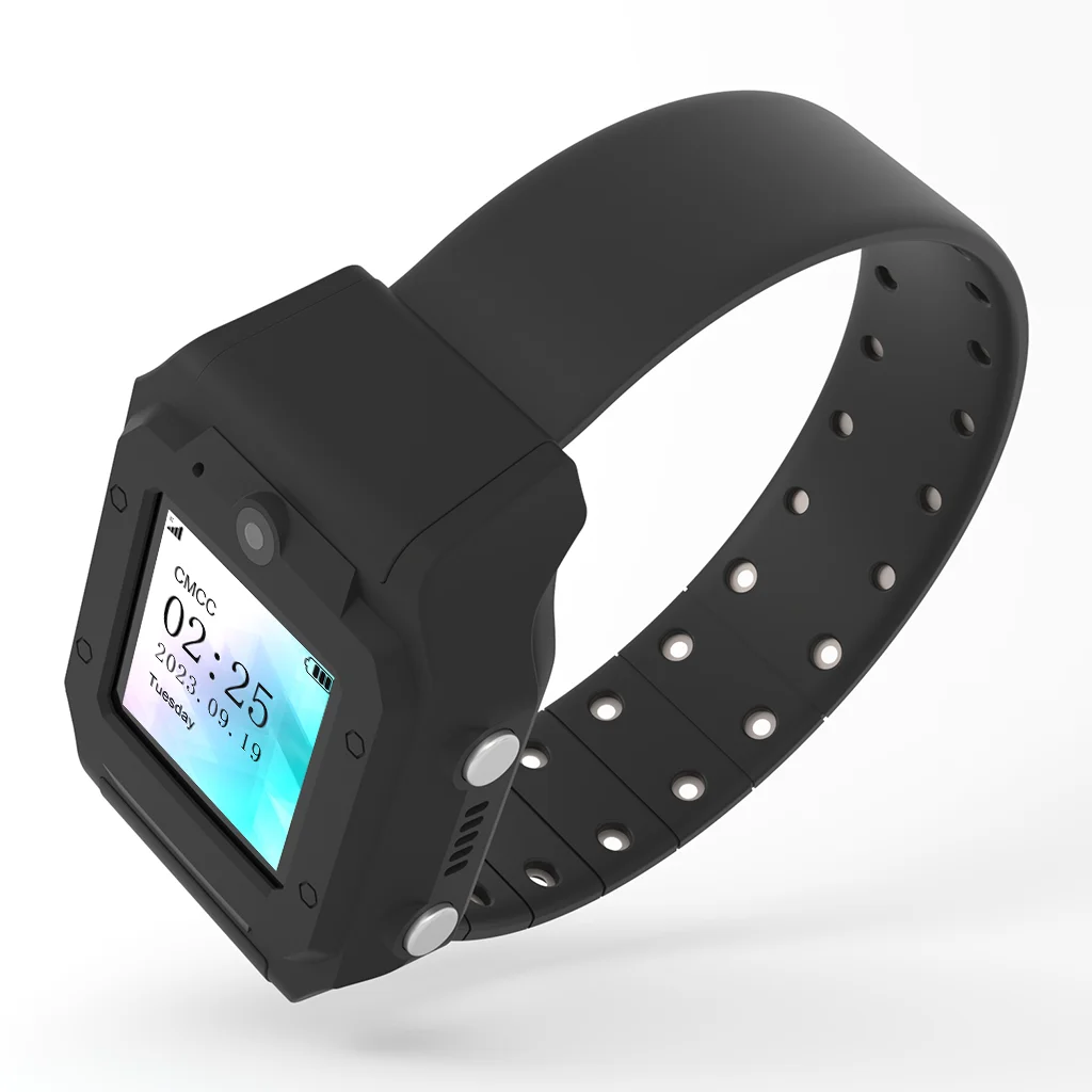 Prisoner Monitoring GPS Wristband Parolees Criminal Tracker Alarm Sound Tamper Proof 4G SIM Card with Camera