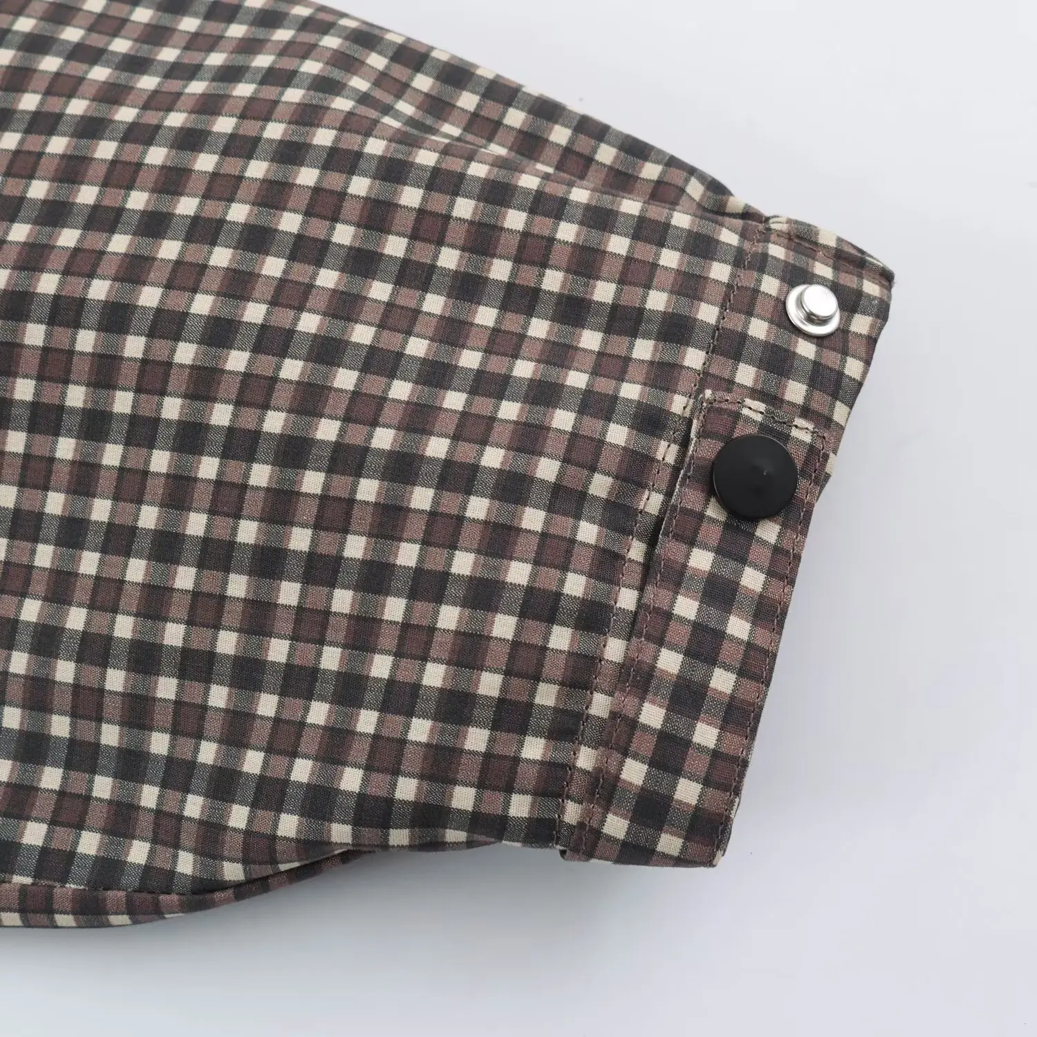 Modische Retro-Karo-Kapuzenjacke für Damen, Langarm, Tailliert, Locker Sitzend, Leichte Oberbekleidung, Mantel, Herbst 2026, Neue Alltagsjacken – Detail 6
