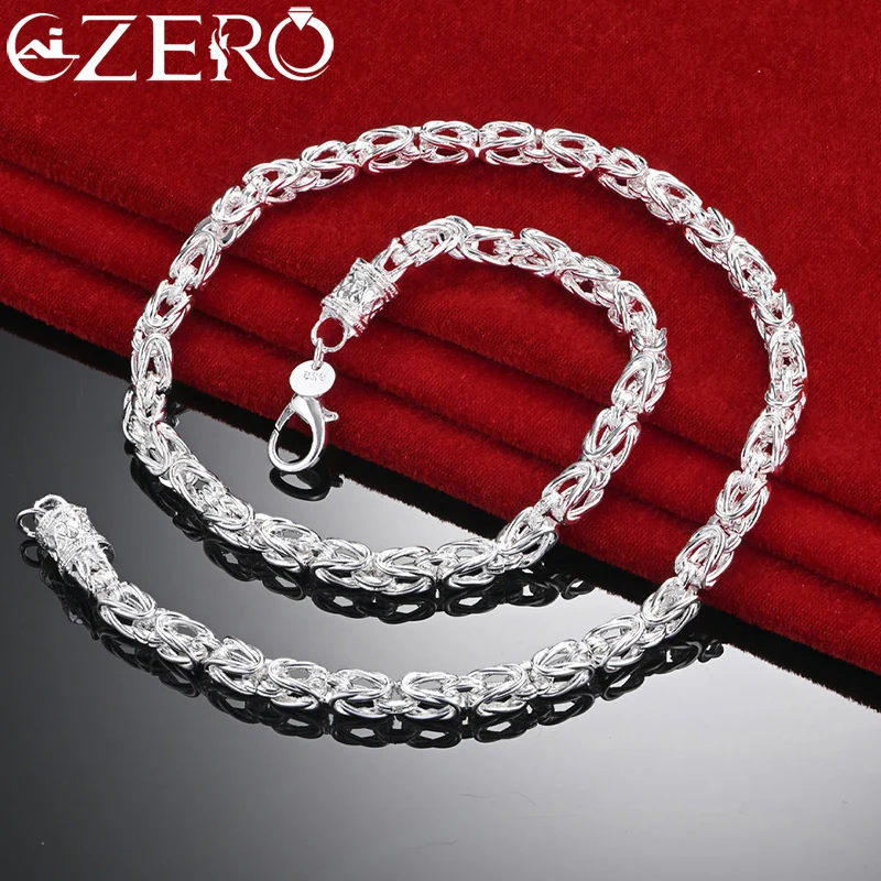 

ALIZERO 925 Sterling Silver 5MM Dragon Head Chain Necklace For Men Fashion Party European Charm Accessories Fine Jewelry Gift