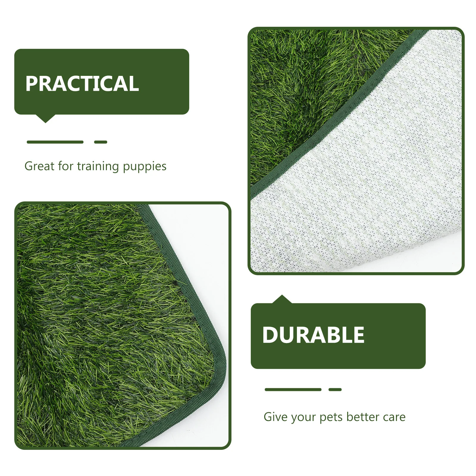 

Pet Pee Pad 60x90cm High-Density Absorbent Grass Surface for Dogs Indoor Outdoor Use Easy-Clean Pet Care Solution