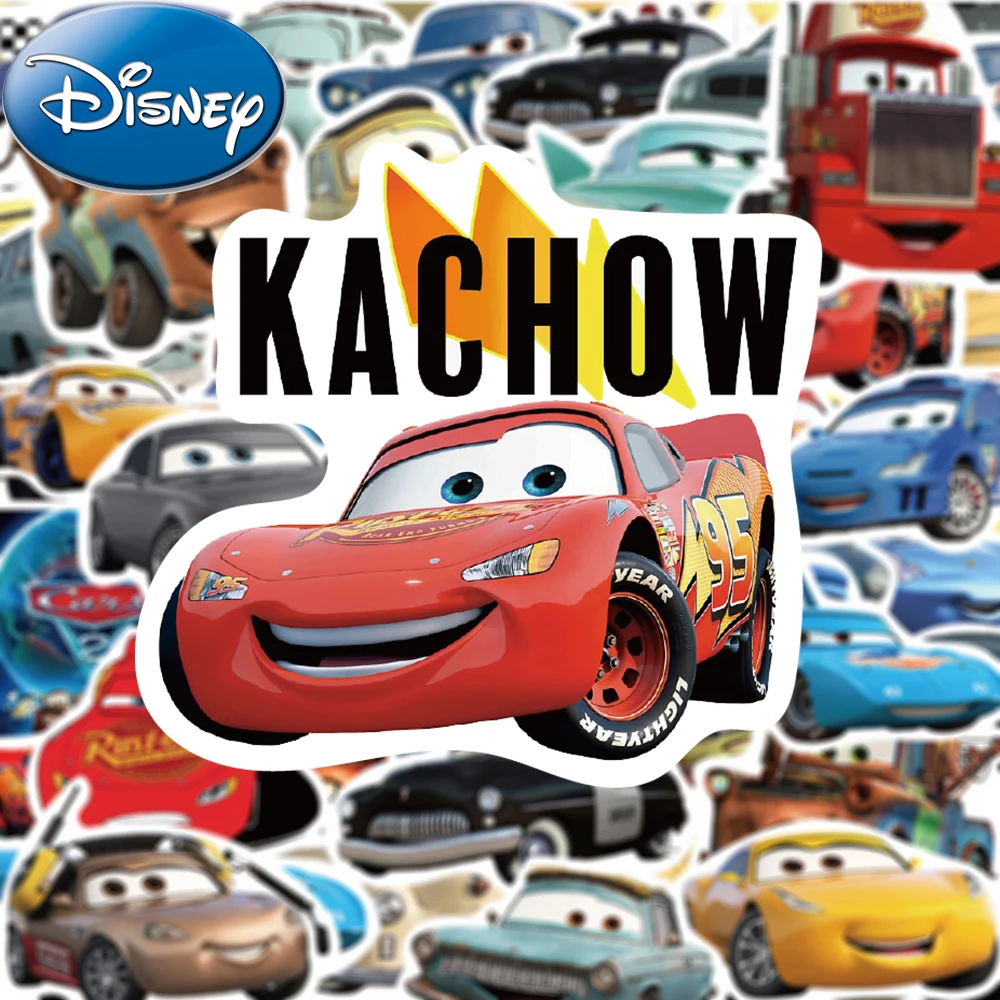 

10/30/50pcs Cartoon Disney Cars Lightning McQueen Stickers Funny Kid Anime DIY Sticker Toy Skateboard Luggage Phone Decals Pack