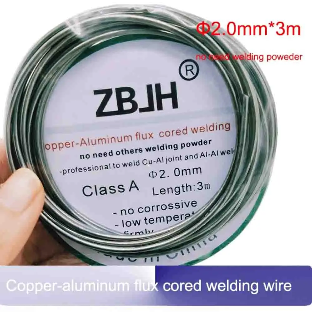 2.0mm x 3m Copper Aluminum Flux Cored Wire - Low Temperature Welding Rods for AC Refrigerator Repair