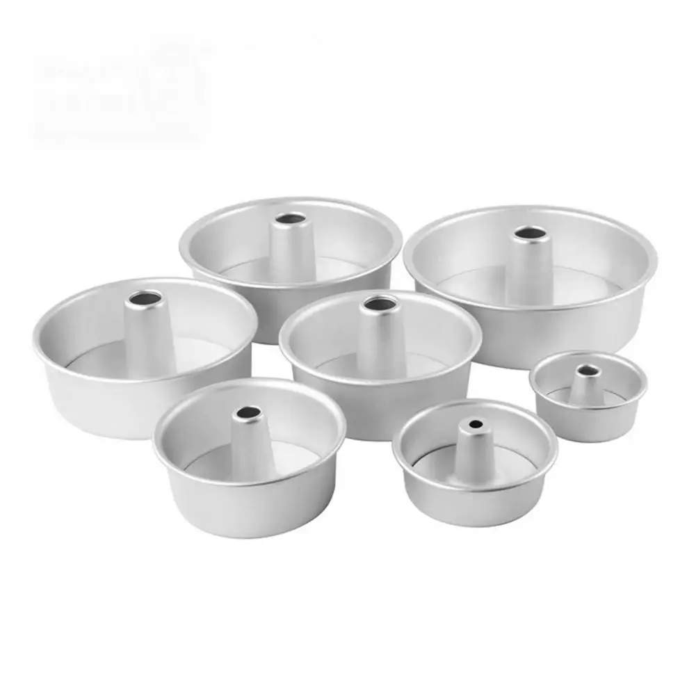 Combinable Cake Pans Non-stick Chiffon Cake Pan with Removable Bottom Hollow Core Pound Cake Mold Aluminum Alloy Angel Food Tube