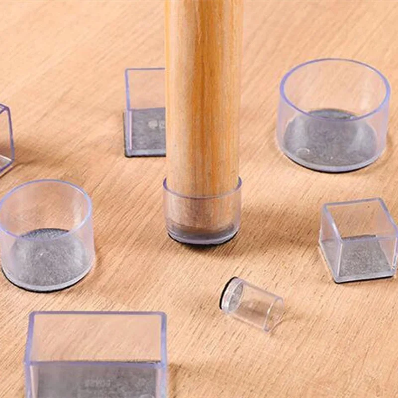 8Pcs Rubber Chair Leg Caps Anti-slip Feet Protector Pads Furniture Table Covers Socks End Plugs Cover Furniture Leveling Feet