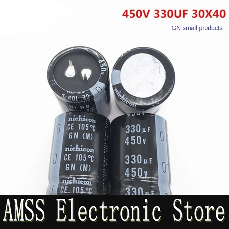 AMSS （1PCS）450V330UF 30X40 Japan nichicon electrolytic capacitor 330UF 450V 30*40 105 degrees