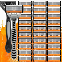 NEW Shaver Men Razor Shaving 6 Layer Stainless Blade Shaver Reusable Safety Razor Hair Removal Shaver Imported Blade Multi Tool