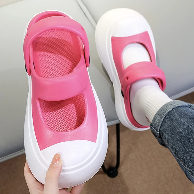 Summer Women Garden Sandals Thick Bottom Clogs Comfortable Mixed Colors Slippers EVA Casual Outdoor Beach Shoe For Female 36-41