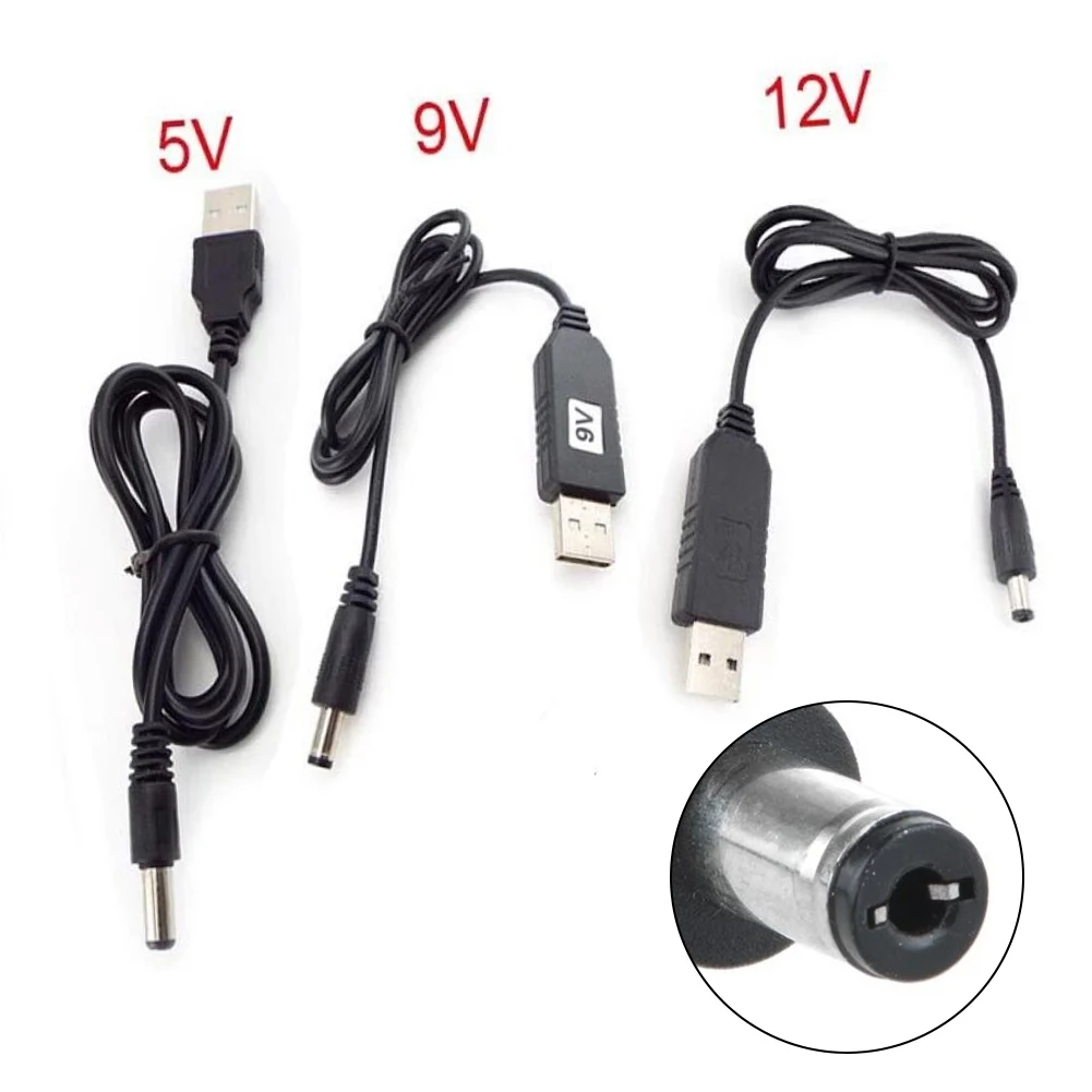 USB 5V to 12V Boost Power Supply Converter Cable for 5 5 2 1mm Devices Connect Power Bank to Router Car and More