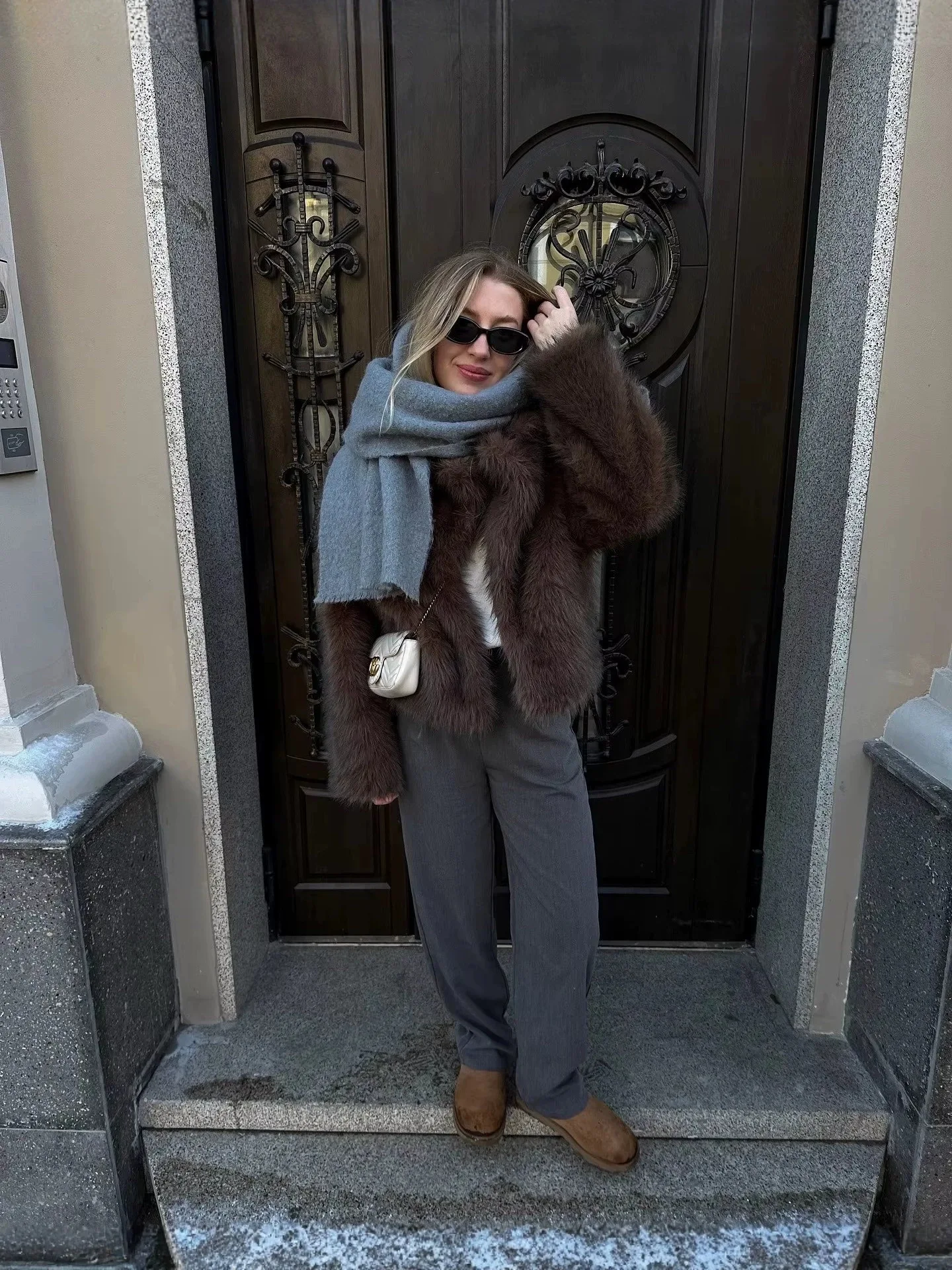 Women's Fashionable Faux Fur Jacket Loose Short Style for Autumn Winter New Collection Fox Fur Look Jacket