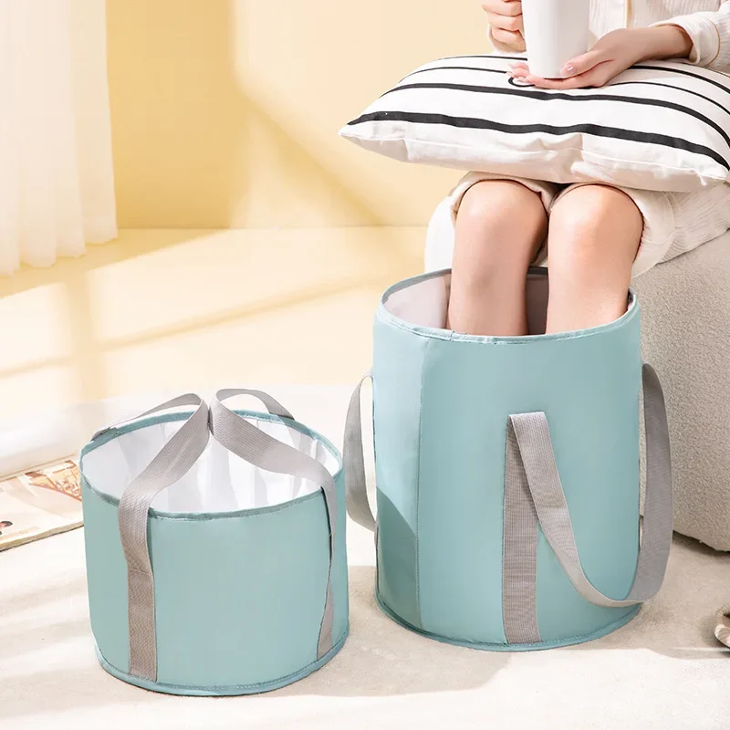 

Portable Collapsible Travel Camping Washbasin Bucket Folding Basin Large Capacity Travel Foot Bath SPA Sink Foot Soak Bag