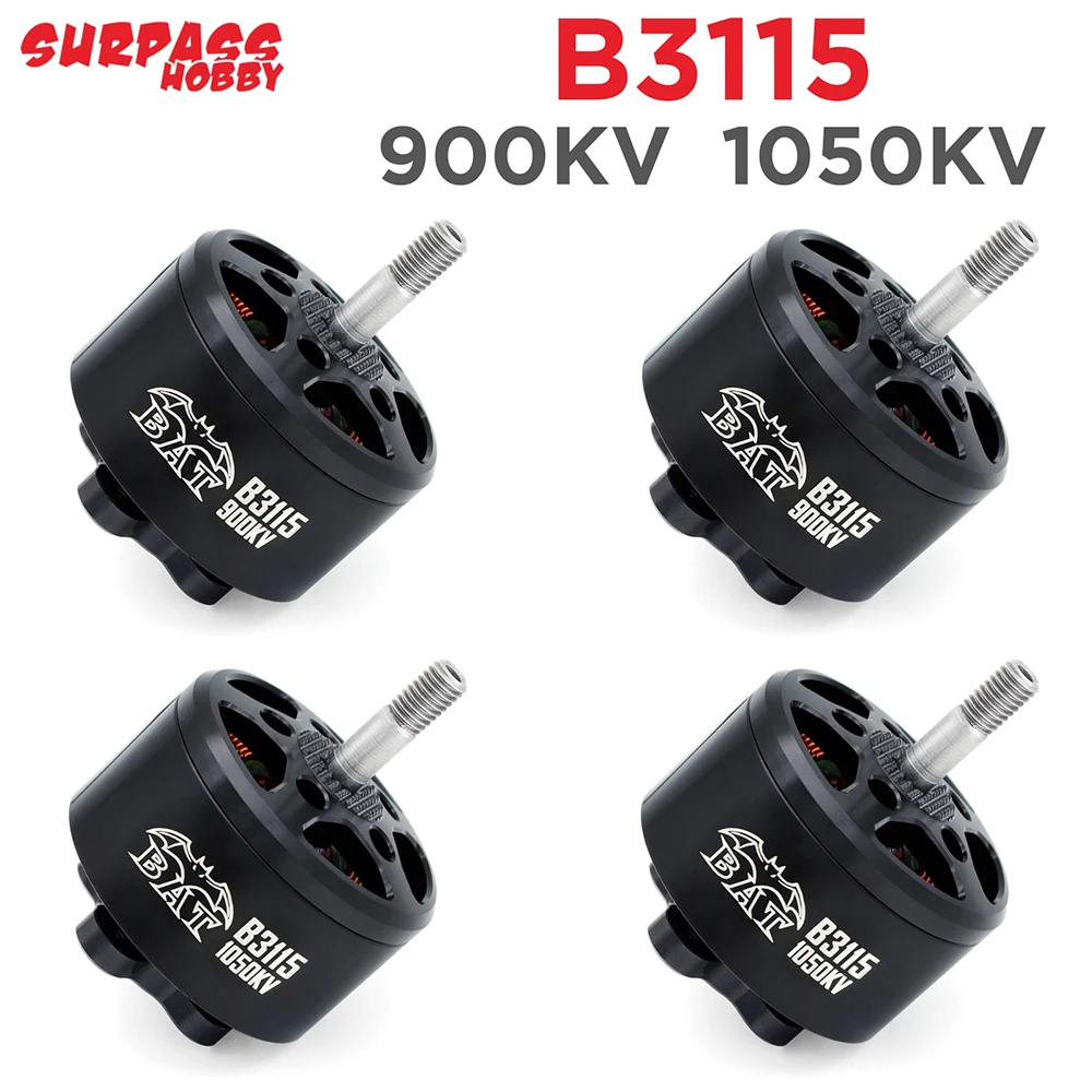 

SURPASSHOBBY 4 шт. B3115 бесщеточный двигатель 900KV 1050KV 2-6S Lipo для FPV фристайл дальнего действия RC самолет Дрон DIY Запчасти
