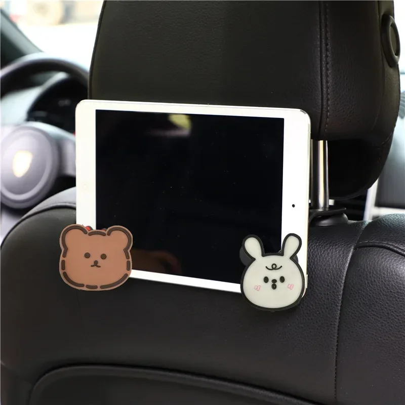 

1PCS Car Hooks Hidden Hook Hanging Holder for Groceries Bag Handbag Interior Styling Storage Car Decoration Clip Cartoon Bear