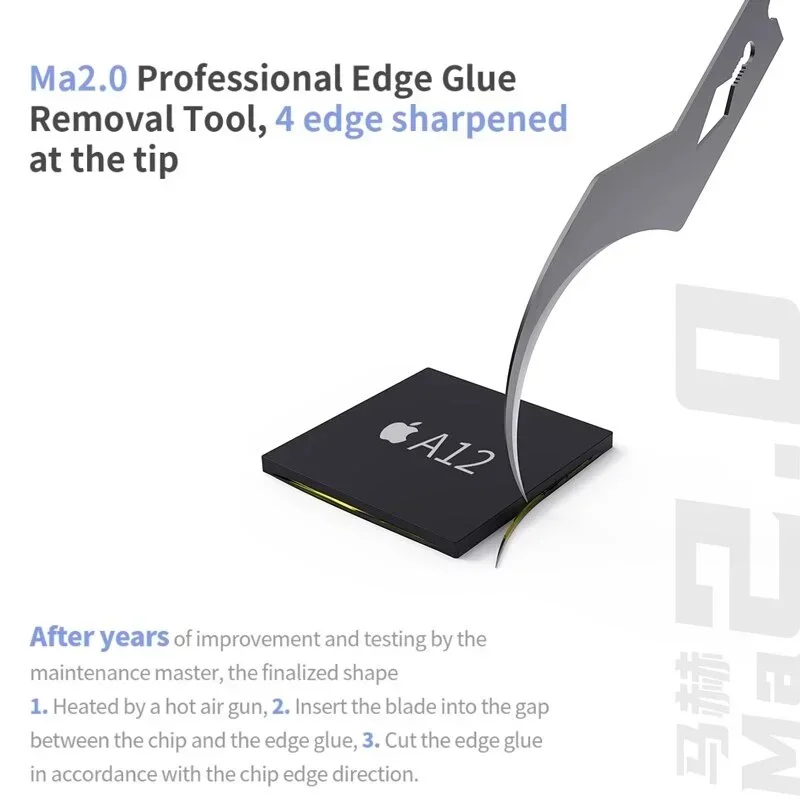 MAHE-Lâmina De Metal para Resíduo De Cola, Ferramentas De Limpeza, Removedor De Cola LCD, Raspador De Borda, Raspador Pry Knife, NAND CPU IC, 18 Tipos