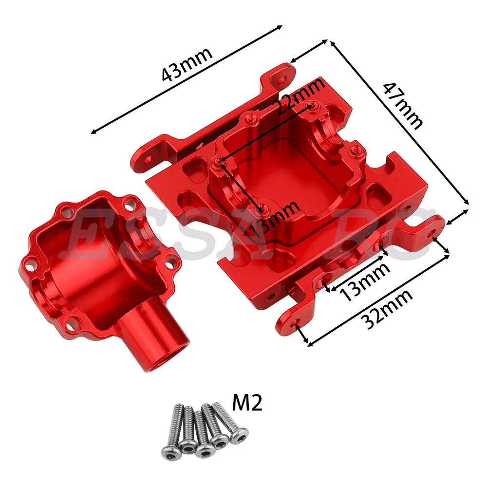 Obudowa średniej skrzyni biegów ze stopu aluminium do Losi 1/18 Mini LMT 4x4 Monster Truck RC Car New Upgrade Parts Akcesoria