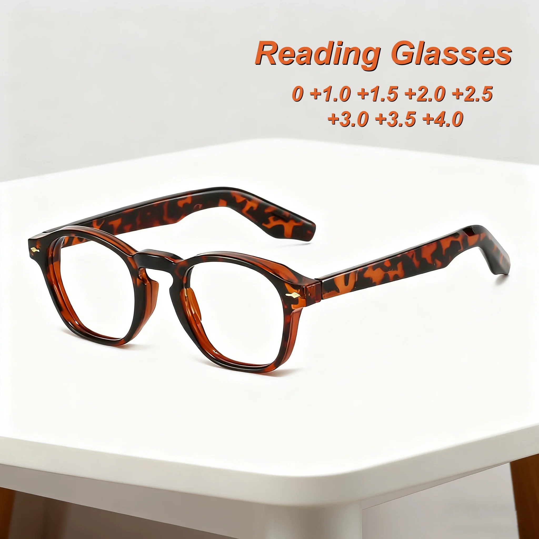 

2025 New Fashionable Personalized Square Frame Women's Reading Glasses Retro Neutral High Quality Anti Blue Light Glasses