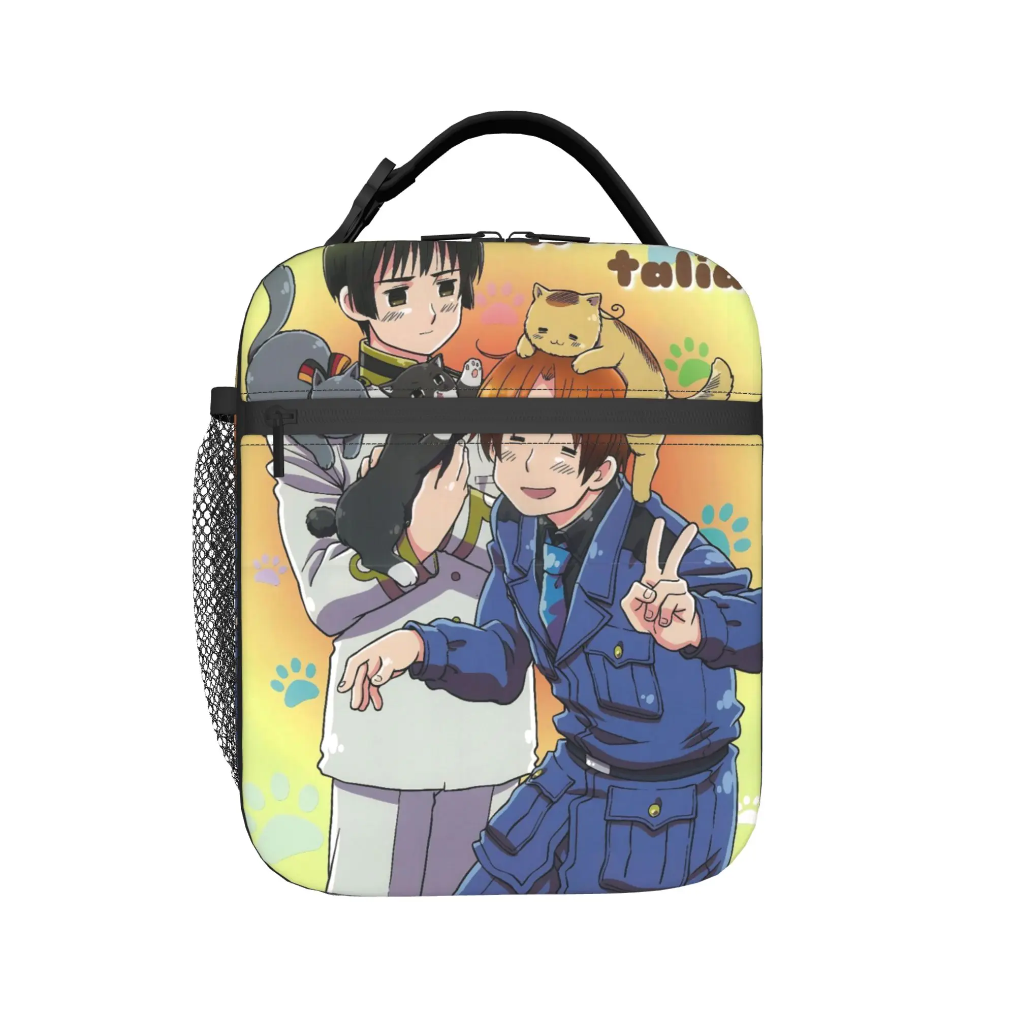 Hetalia Axis Powers Merch Insulated Lunch Bag For School  Storage Food Boxes Portable Thermal Cooler Bento Box