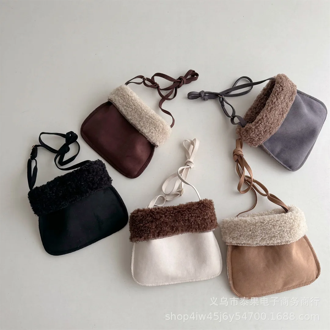 

Korean Flip Solid Color Deer Leather Velvet Simple Fashionable Versatile Single Room Bag For Women's Concave Mobile Phone Bag
