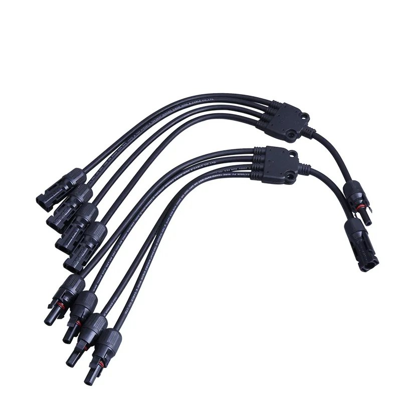 PV connector Y type parallel connection solar panel system waterprrof connector Branch Two pieces Solar Cell Connect Plug