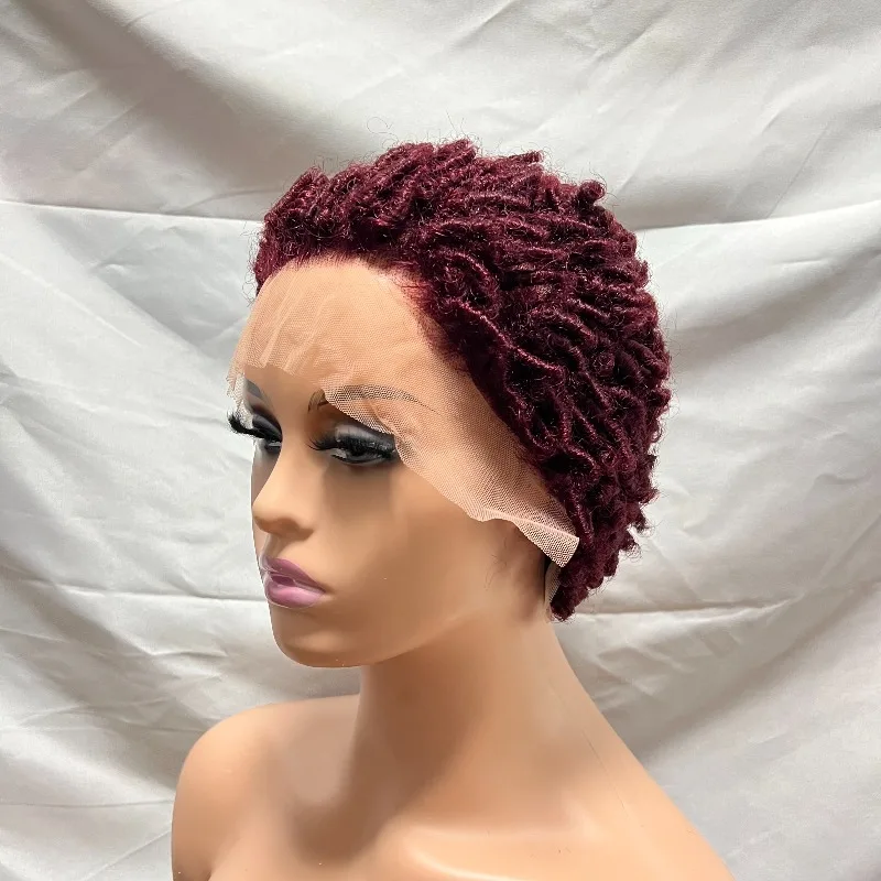 6 Zoll 99J Kurze Lockige 12A Echthaar 13x4 Lace Frontal Perücke, Kinky Curly Glueless Perücken für Schwarze Frauen, Alltagsgebrauch – Detail 2