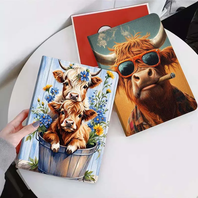 

Чехол-книжка Color Cool Cattle для планшетов Xiaomi Mi Pad Mini 4 5 6 7 SE Pro Plus, Redmi Pad 2 SE 2025 8.8 11 дюймов