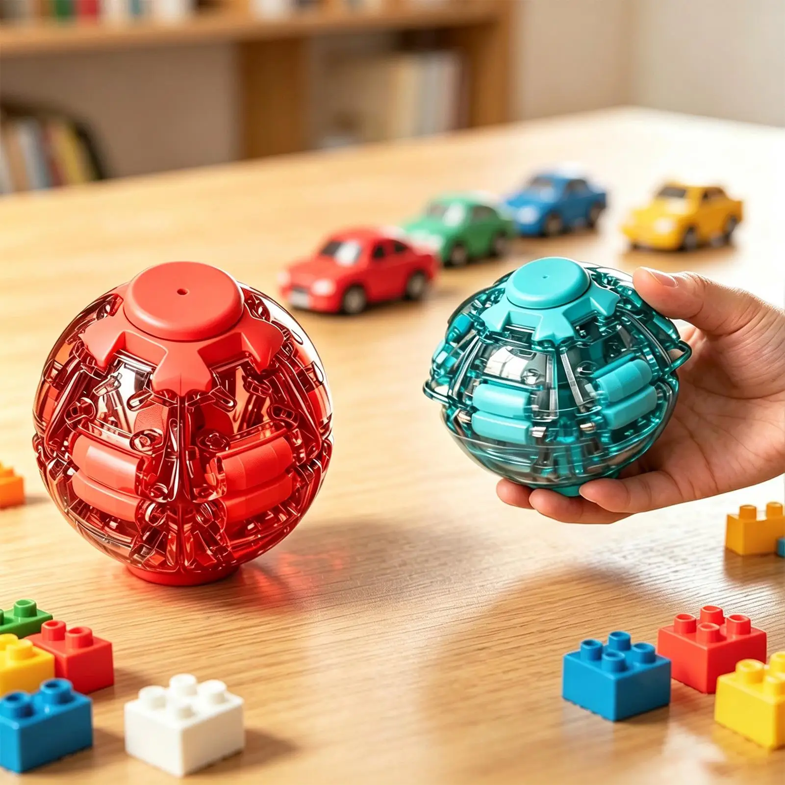 Magic Press To Spin Stress Relief Fidget Balls Autism ADHD Focus Quiet Cool Gadgets Unique Gifts For Kids & Adults