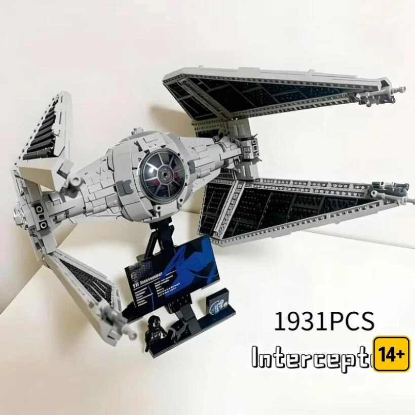NEW 2026 Arrival Interceptor Starfighter 1931PCS Model Building Collectible TIE Pilot Mini figure Creative Display Sets Gifts view 2