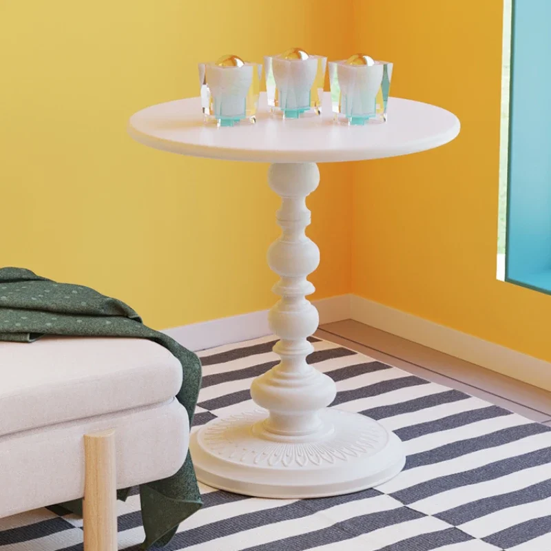Retro Metal Tea Table Living Room Furniture Balcony Waterproof and Oil Proof Small Round Desk Simplicity Coffee Tables