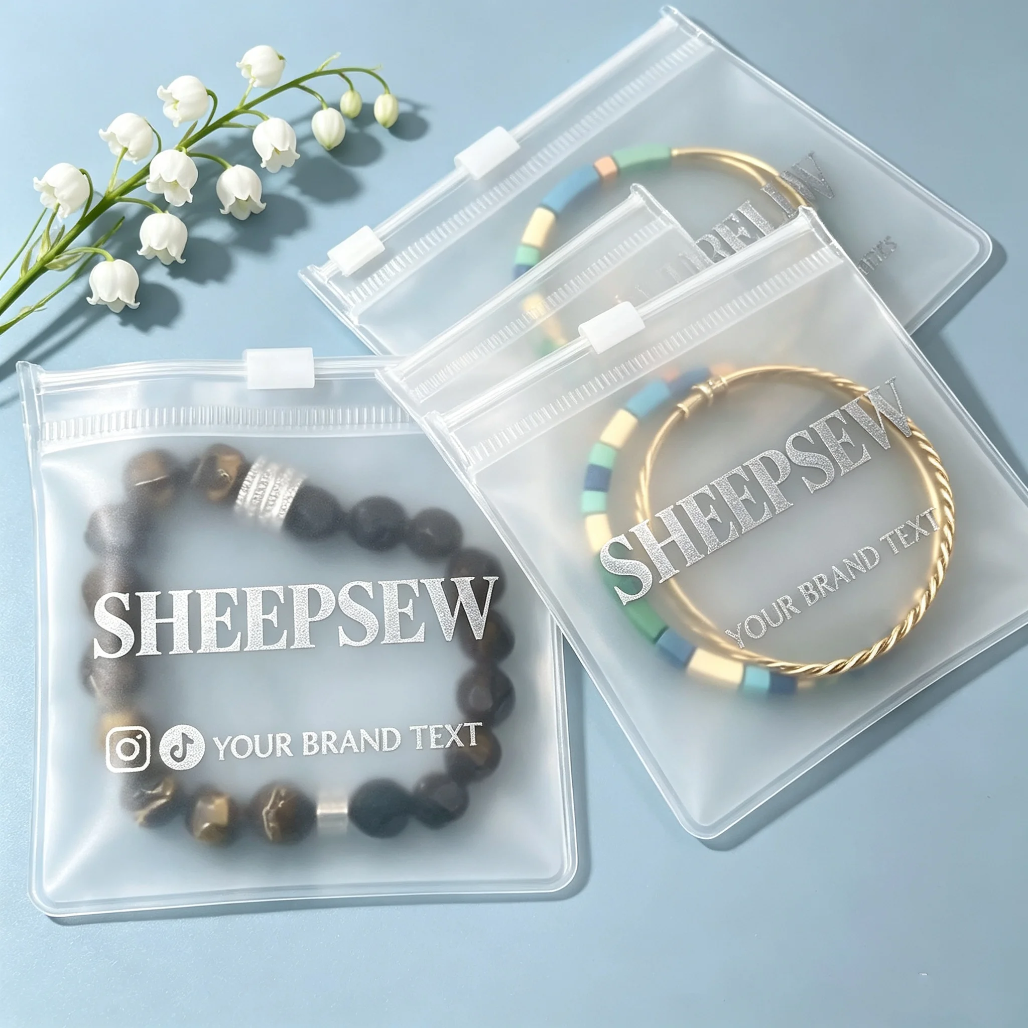 Custom Logo Pvc Eva Mini Self Seal Plastic Pack Zipper Lock Bags for Jewelry Clear Pvc Jewelry Bag