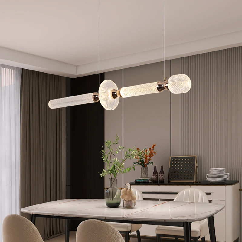 Modern Luxury LED Pendant Lights Creative Personality Acrylic Chandelier Counter Exhibition Hall Dining Table Art Hanging Lamps - view 3